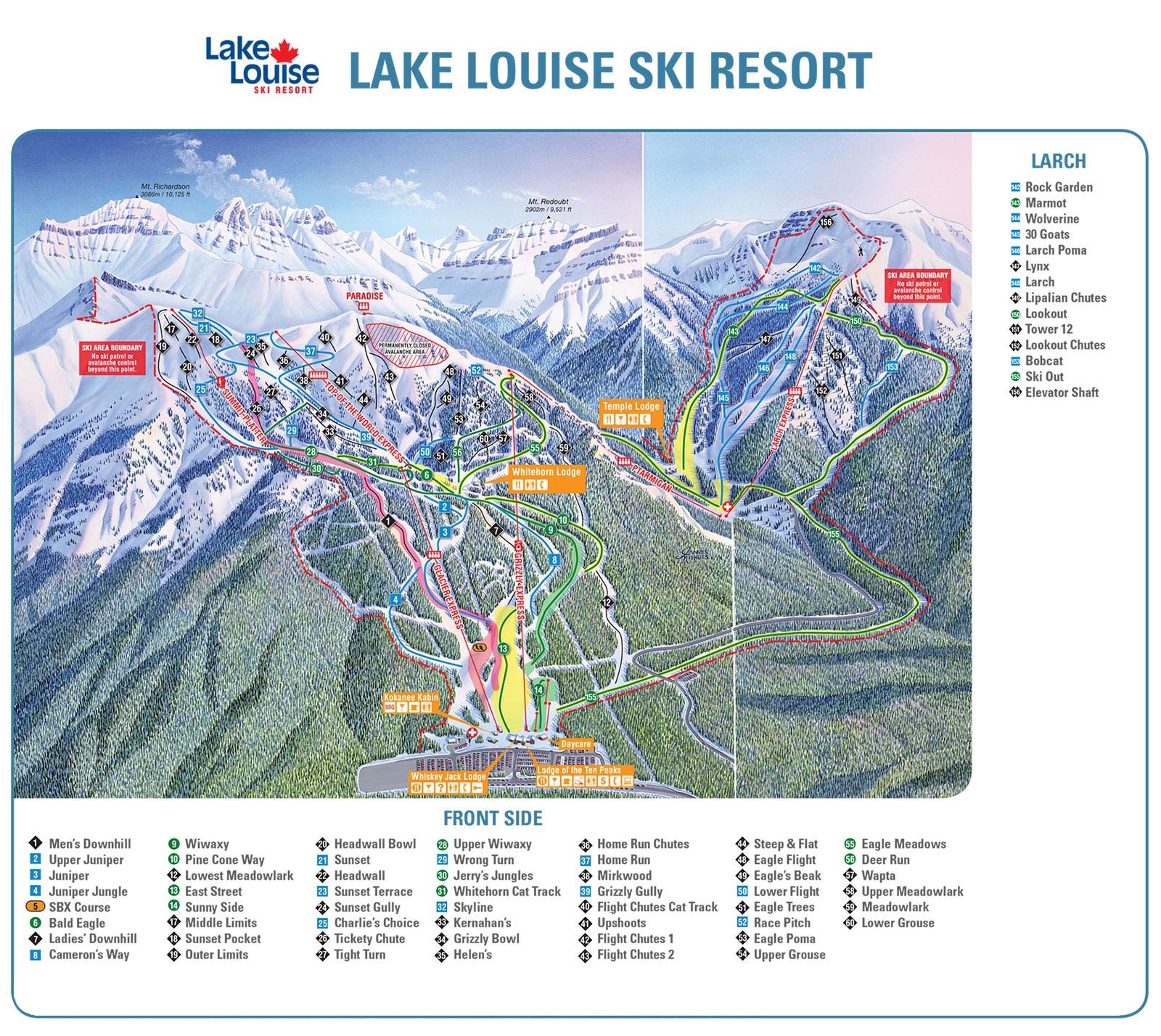Banff LakeLouise TrailMap